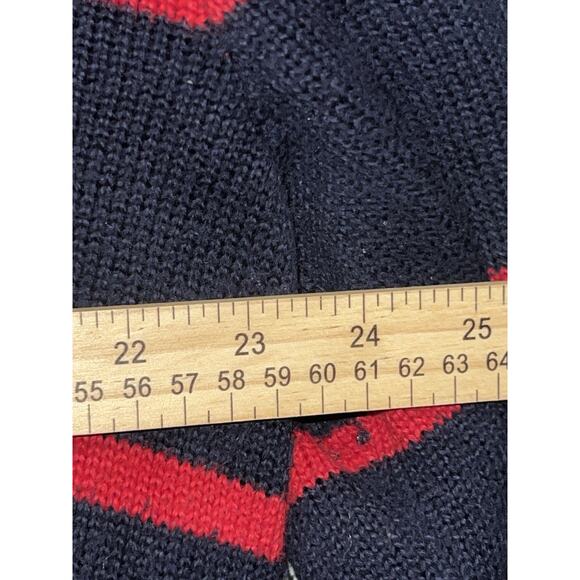 Polo Ralph Lauren 1/4 Zip Sweater Pullover Striped Blue Red Men’s XL Shacket - Picture 5 of 6